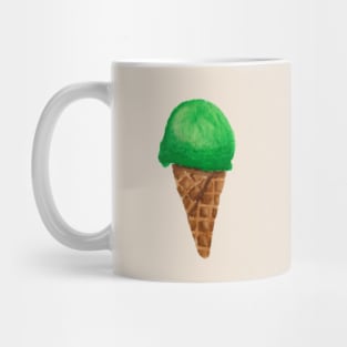 Green Ice Cream Watercolour Mug